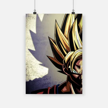 

Goku super saiyan anime canvas painting decor wall art pictures bedroom study home living room decoration prints poster