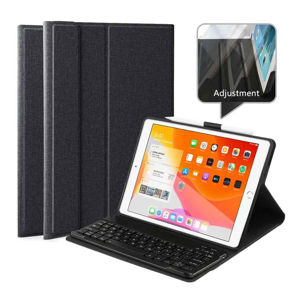 Для iPad 10 2 &quot7 го поколения Bluetooth клавиатура чехол QWERTY AZERTY QWERTZ Español Italiano|Чехлы для
