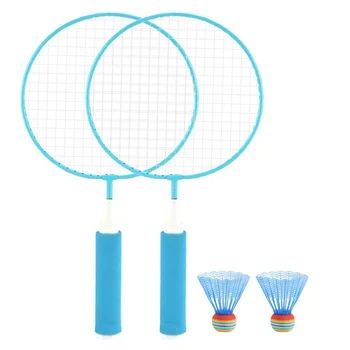

Exercise Indoor Outdoor Playground Kids Badminton Racket Set Toy Sport Game 2 Balls Anti Deform Soft Handle Elastic Parent Child