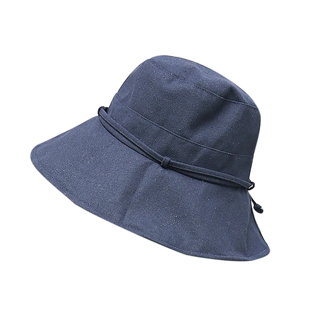 Головные уборы для женщин складные уличные тени для отдыха шляпа для защиты от солнца складываемая шляпа рыболовная Кепка уличная модная пляжная шляпа - Цвет: navy