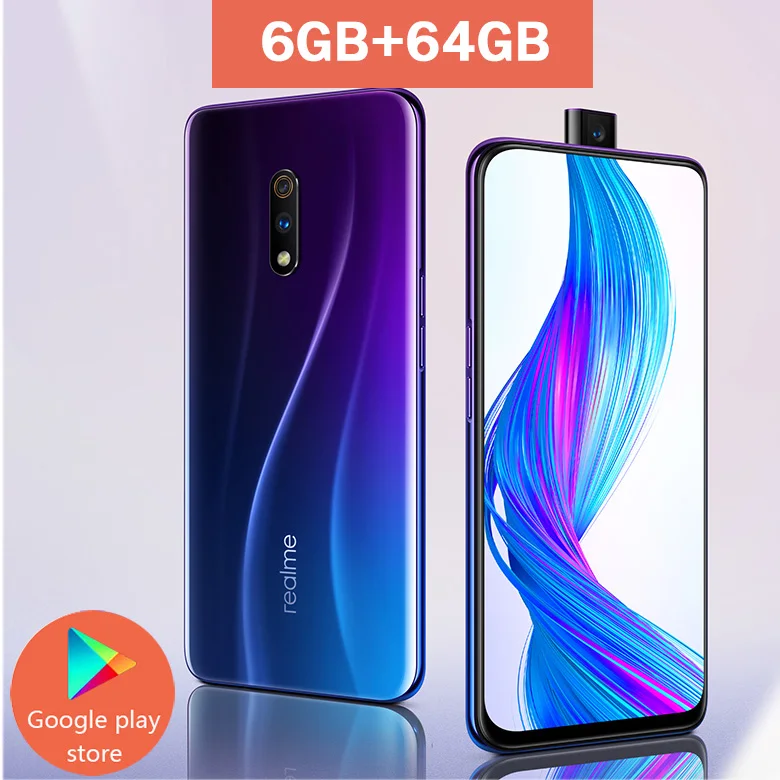 6G 64GB Blue-CN Realme X 4G LTE 4 Гб 64 Гб Восьмиядерный процессор Snapdragon 710 экран 6,53 дюйма 3765 мАч двойная задняя камера Сотовый телефон - Цвет: 6G 64GB Blue-CN