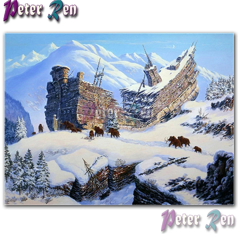 

5d Folk scene mythological painting Embroidery DIY Square or round Mosaic Cross stitch Rhinestone Artist home decoration