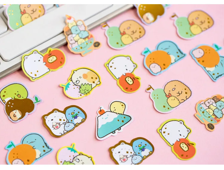 30 упак./лот Rilakkuma и Kawaii Sumikko Gurashi журнал Декоративные Канцелярские наклейки Скрапбукинг DIY дневник альбом ярлыком