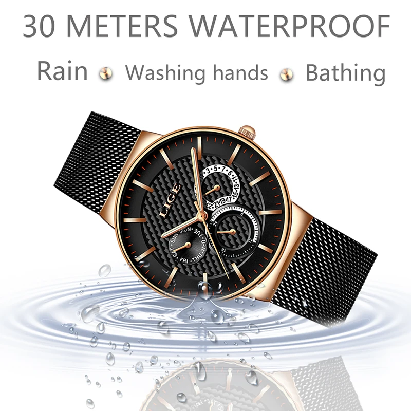 LIGE New Women Fashion Watch Creative Lady Casual Watches Stainless Steel Mesh Band Stylish Desgin Luxury Quartz Watch for Women LIGE New Women Fashion Watch Creative Lady Casual Watches Stainless Steel Mesh Band Stylish Desgin Luxury Quartz Watch for Women