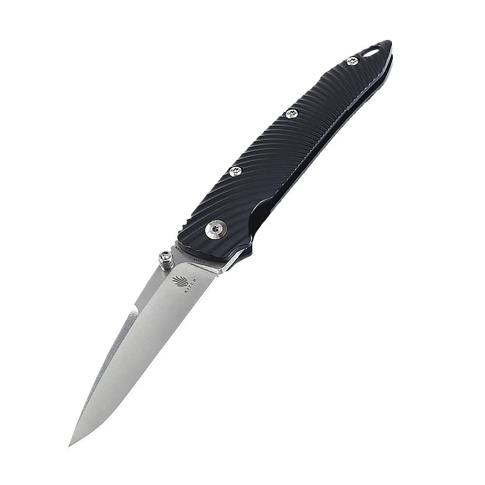 Карманный мини нож Kizer Ki4419A4 лезвие из серебра S35VN алюминиевая ручка