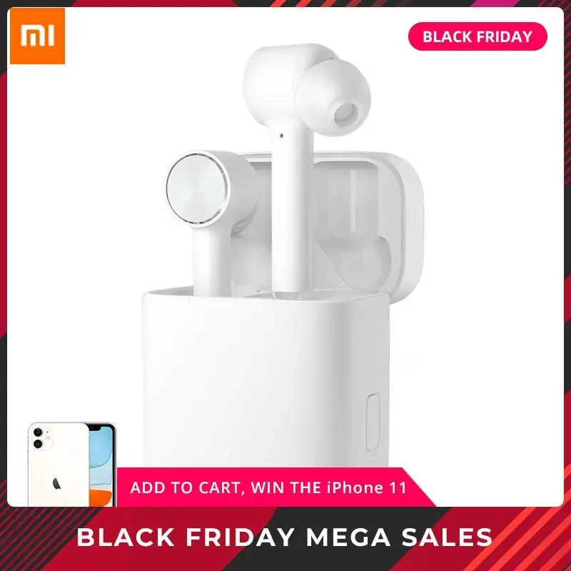 Оригинальные беспроводные наушники Xiaomi Air Bluetooth TWS True Active с шумоподавлением умные