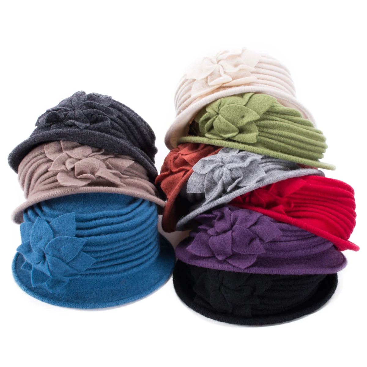 Lawliet женские 1920s Вид шерсть Берет Beanie Cloche ведро зимняя шапка A543
