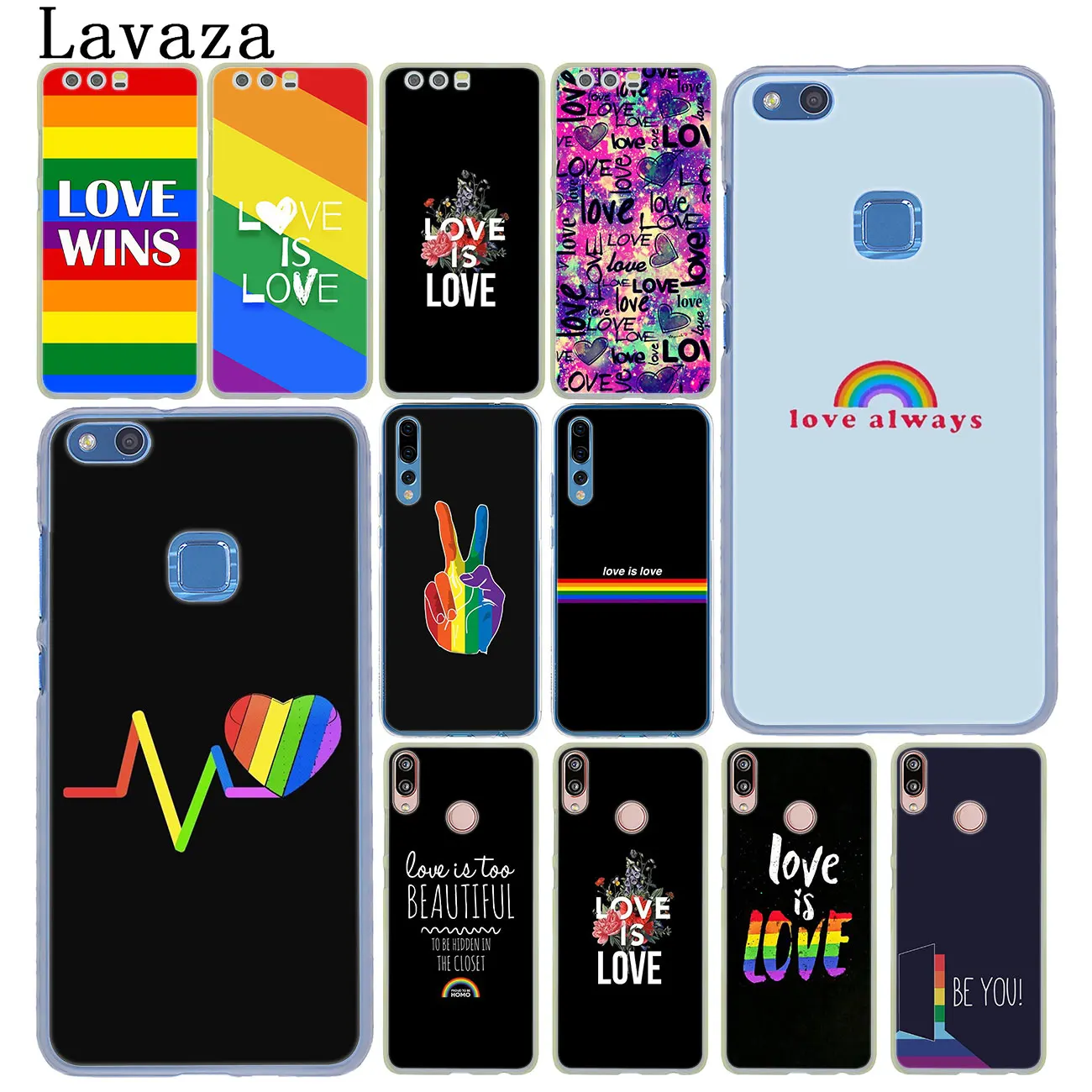 Lavaza Сердце Love Is Футболка мужская ЛГБТ чехол для телефона huawei Y9 Y7 Y6 Prime 2019 2018 Honor 20 10