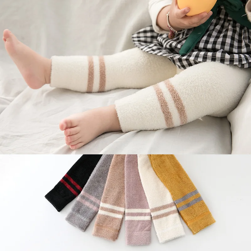 

New Spring Cute 100% Cotton Baby Knitted Leggings Children Girls Pants Tight Elastic Waist Children Baby Casual Warm Trousers