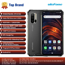 Ulefone Power 7 Helio P90 смартфон IP68 Octa Core 8 ГБ + 128 ГБ Android 9,0 48MP 4 аппарат не привязан к оператору сотовой связи Камера прочный масштабным видением мобил...