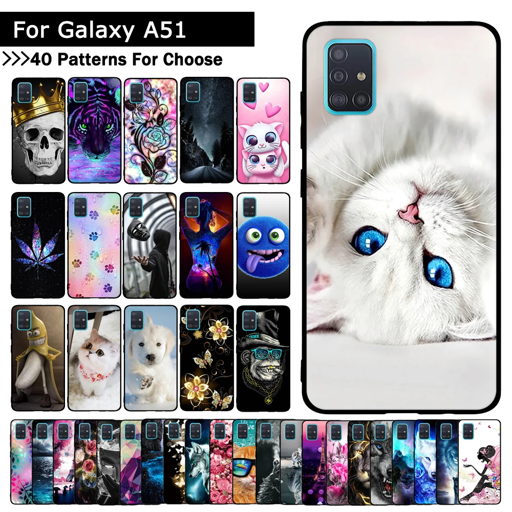 Чехлы для телефонов Samsung Galaxy A51 4G чехол 2019 силиконовая задняя крышка A515F чехлы