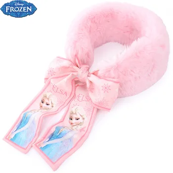 

Elsa Princess girls Ribbon Scarf Autumn Winter Velvet Warm Bib Baby Cartoon winter scarfs baby winter scarf