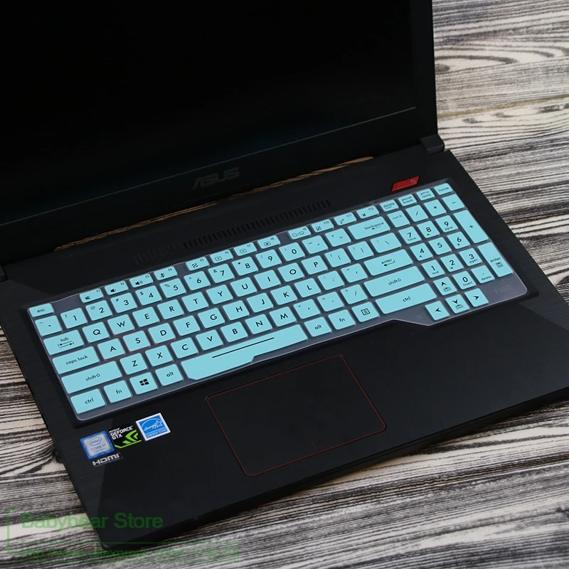 15,6 чехол для клавиатуры ноутбука Защитная крышка для Asus TUF Gaming FX504 FX504GD FX504GM FX504G FX503 FX503VD FX504GE FX80GE FX80GD - Цвет: whiteblue