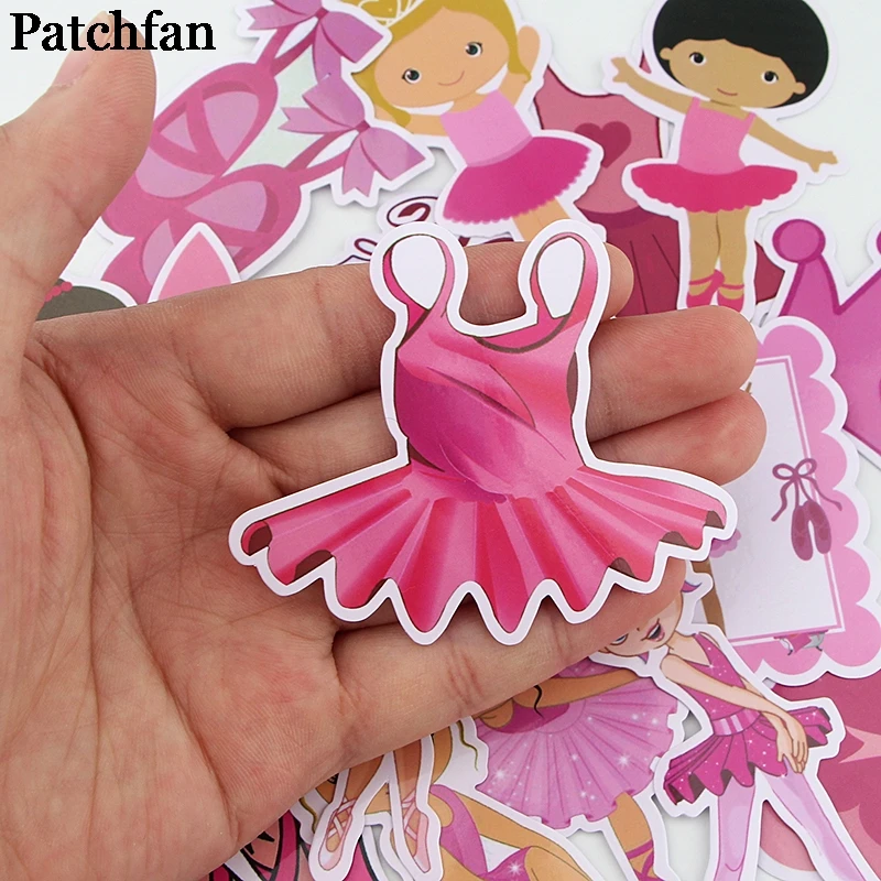 Patchfan 16 шт. балетная тема розовые забавные наклейки пакеты письмо креативный мультфильм стиль для DIY настенный телефон Скрапбукинг альбом A2288