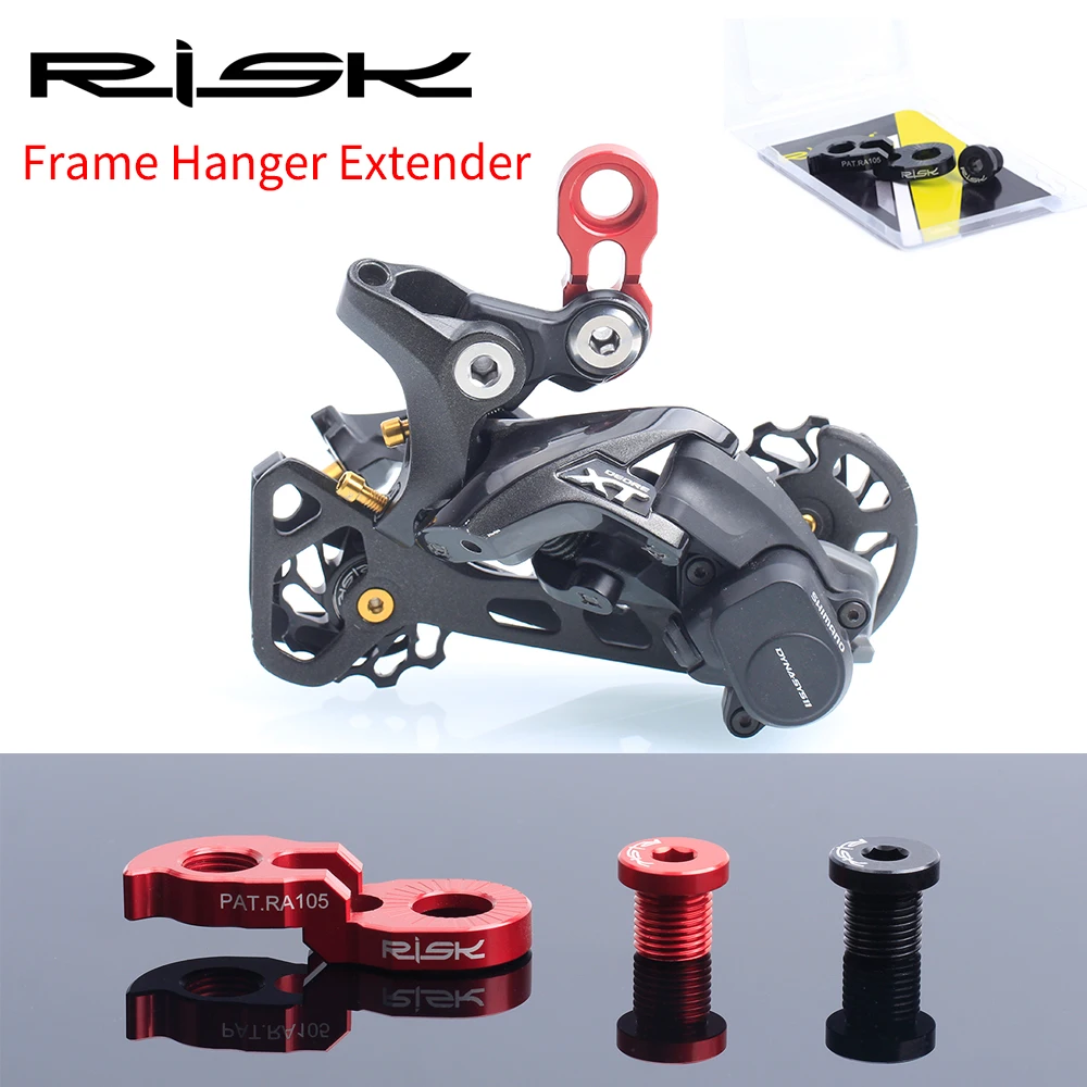 

RISK 40T 42T 46T Rear Derailleur Hanger Extender Kit Bike Tail Hook Extension Aluminum Cycling Derailleur Adapter Bicycle Parts