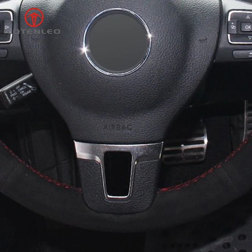 Ручная строчка LQTENLEO черная замша для Volkswagen VW Gol Tiguan Passat B7 CC Touran Jetta MK Mk6|car steering wheel