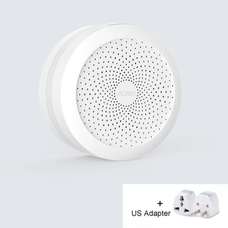 Add US adapter Xiao mi jia настенный выключатель mi шлюз с RGB светодиодный ночник смарт-работа с для Apple Homekit и aqara Smart App - Цвет: Add US adapter
