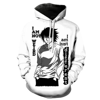 

New Fashion 3D Print Hoodies Funny Unisex Hoodies Death Note Print Hotstyle Pullover Sleeve Streetwear Sweatshirt Hoodie