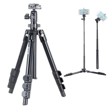 

KINGJOY SF048 Tripod Mini Portable Tripods Selfie Stick Reflexed Monopod Desktop Tripod For Live Show 4 Section Free Shipping