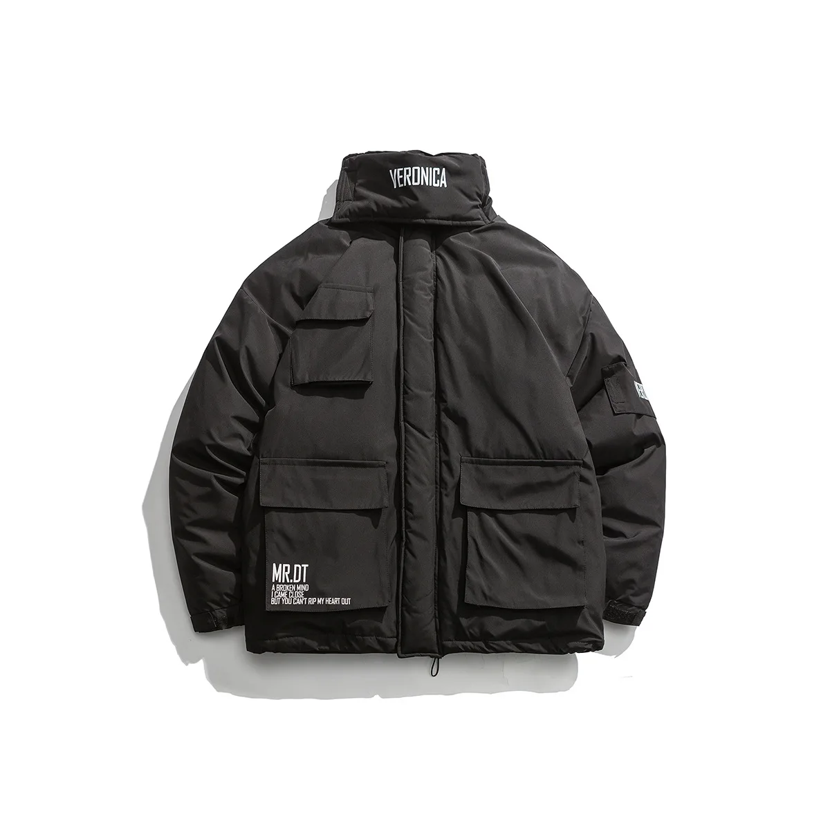 Luoye luo ye/ зимняя новая стильная оригинальная двухцветная Повседневная хлопковая стеганая одежда с карманами в японском стиле M381