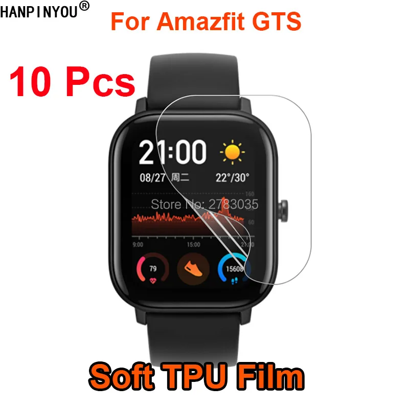 10 шт./партия для Xiaomi Huami Amazfit GTS спортивные Смарт-часы пленка из мягкого ТПУ протектор экрана(не закаленное стекло