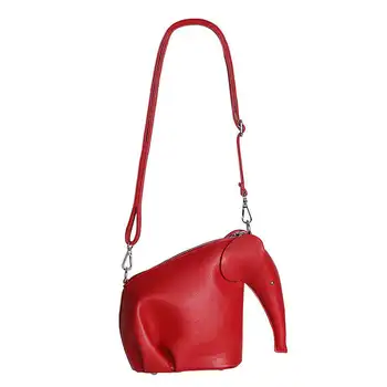

Women's Cute Candy Color Elephant Style PU Leather Mini Cross-body Bag