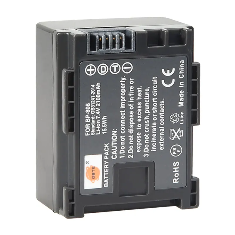 3 шт. 2100 мАч 7,4 V DSTE BP-808 BP808 Батарея Зарядное устройство для Canon M30 M300 M31 HG20 HG21 IVIS HF10 IVIS HF100 HFS30 HFM41 HFM400