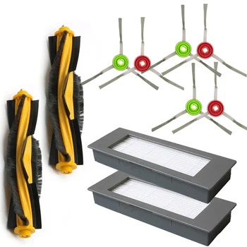 

6pcs Side Brushes 2pcs Main Brushes 2 Filters For Ecovacs Deebot Ozmo 900 DN5G Vaccumm Cleaner Parts Home Cleaning Dust Clean Up