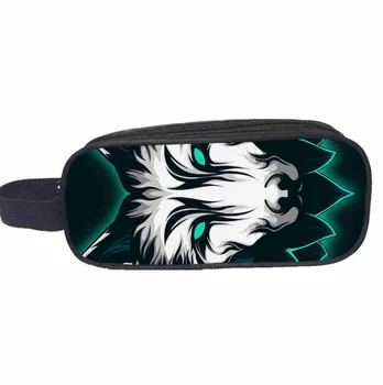 

Student pencil case cartoon animal boy girl double-layer stationery box double zipper stationery bag large capacity pen pouch