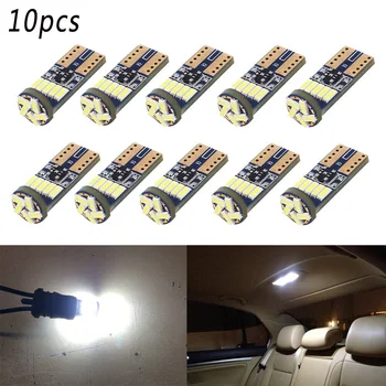 

10 X License Plate Light White LED T10 194 168 W5W Plate Light 15 LEDs