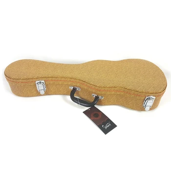 

24" Top Grade Concert Leather Ukulele Case Instrument Protection Case High Quality Leather Guitar Bag