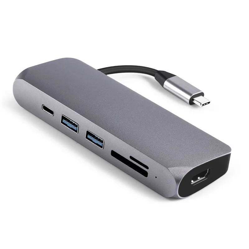 

New Style Type-C to HDMI Docking Station usb hub 3.0 + HDMI + sd tf Card Reader USB Deconcentrator