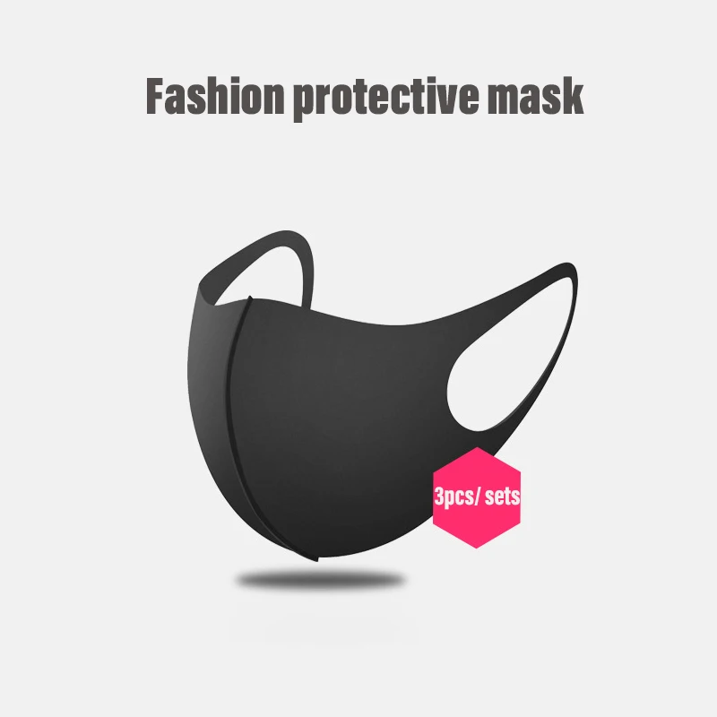 

3pcs Washable Breathable Dust Wind Proof Anti Haze Protective Mouth Mask Face Shield Adult And Child Outdoor Anti Pm2.5 Masks
