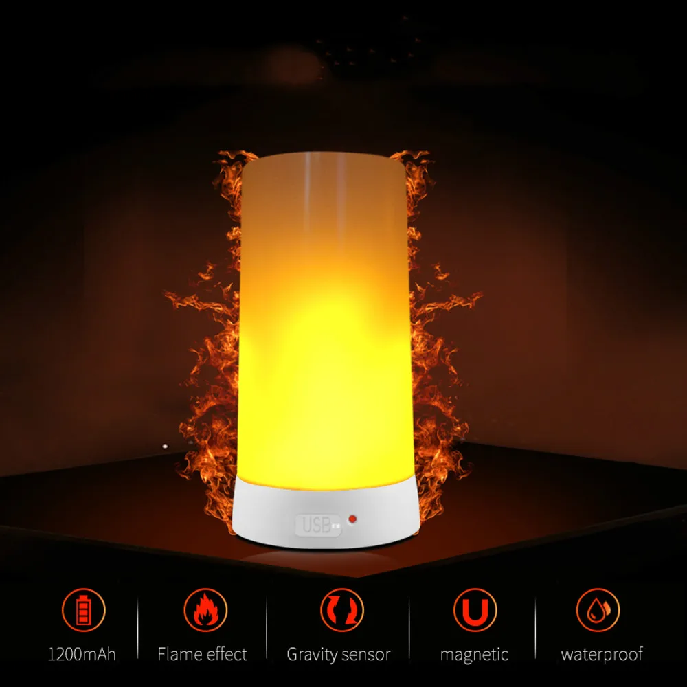 

LED Flame Effect Light Bulb E27 Led Dynamic Flame Emulation Decor Lamp Rechargeable Fire Flickering Night Lampada led Ampoule 9W