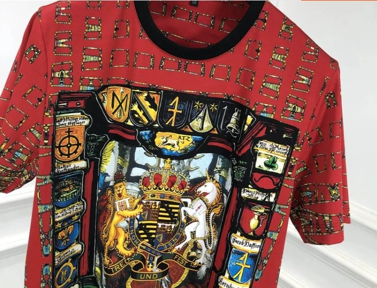 Весна 20ss Новая мода Корона Королевский принт известный готический панк бренд футболки одежда Дизайнер для мужчин