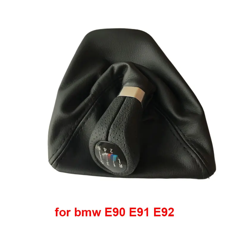 Ручка переключения передач с кожаным чехлом для Bmw 1 серии X1 E81 E82 E87 E88 E90 E91 E92|Ручка