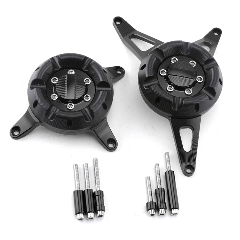 Черный Для Honda CB650F CBR650F- CNC алюминиевый сплав аксессуары для мотоциклов левый и правый защитный чехол двигателя - Цвет: Черный