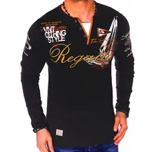 ZOGAA, бренд, повседневные мужские поло, модная Толстовка с принтом, приталенная рубашка поло с длинным рукавом, одежда с длинным рукавом, мужские футболки