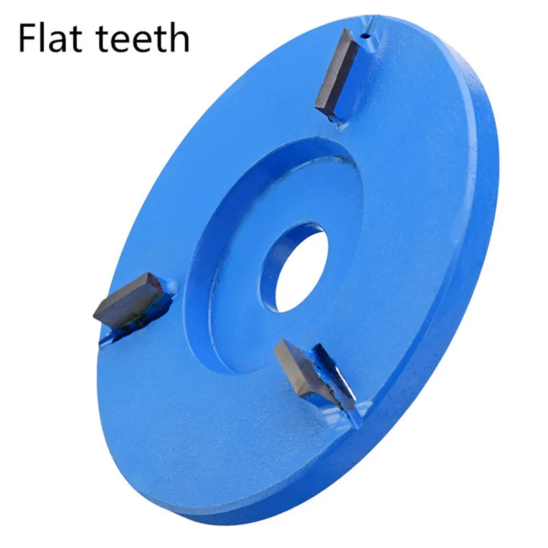 Flat Blade 90 мм круглая/Плоская резьба кофемолка из дерева диск чайный лоток нож для копания трехзуб Фрезерный резак для 16 мм apiure угловая шлифовальная машина - Цвет: Flat Blade