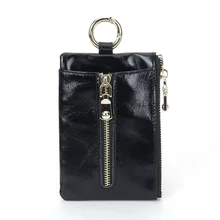 Пастух, винтажный, натуральная кожа, масло, воск, кожаный кошелек для ключей, женский брелок, чехлы на молнии, чехол для ключей, сумка, держатель для ключей, ключница