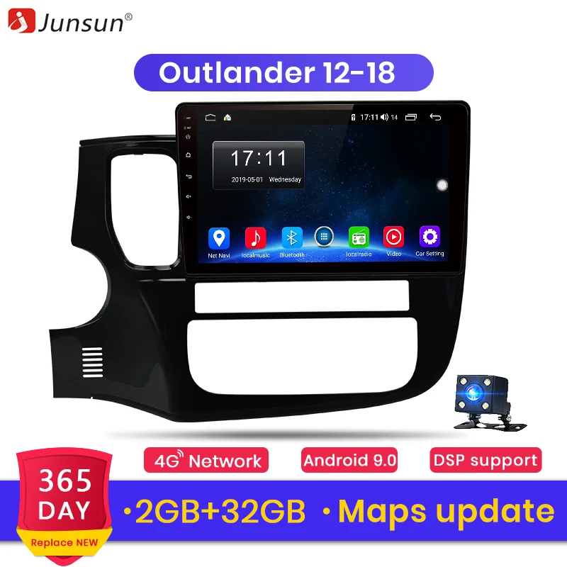 Junsun 2G + 32G Android 8 1 для Mitsubishi Outlander 3 2012 2018 Авто 2 din Радио стерео плеер Bluetooth gps