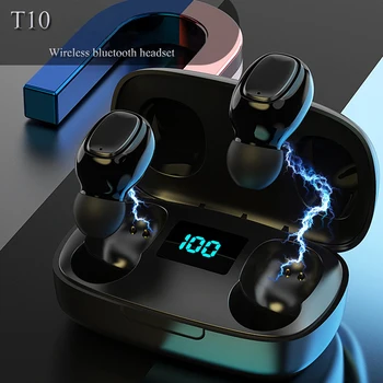 

T10 TWS wireless waterproof binaural HD call noise reduction mini light bluetooth headset for ios android
