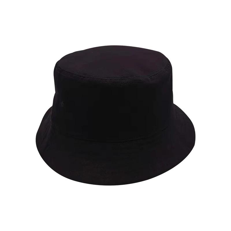 Хлопковые мужские и женские шляпы в стиле хип-хоп, модные шляпы в рыбацком стиле, хлопковые уличные летние повседневные кепки с козырьком Swag Bob - Цвет: Black