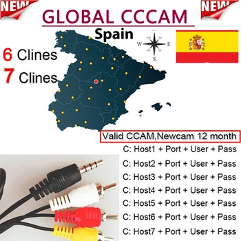 

Hd Cavo di Europa 7 Linee 1 Anno Cccam 7 Clines per La Tv Digitale Satellitare Ricevitore DVB-S2 Set Top Box Un anno Ccam Cline