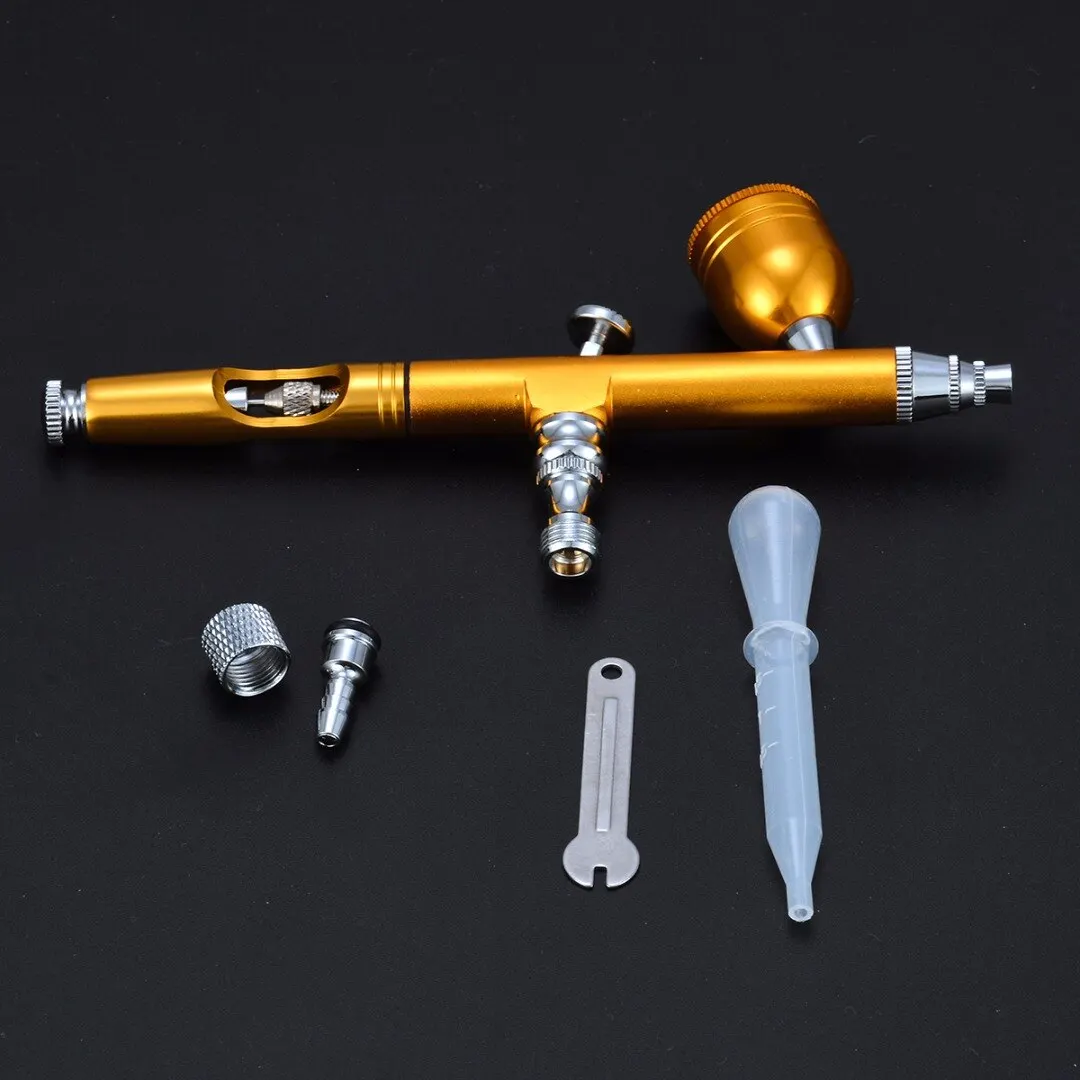 Airbrush Tool Dual Action Gravity Feed 0.3mm Needle Nozzle Spray Airbrush Nail Art Paint Tattoo Hand Tool Kit Mayitr