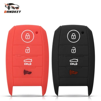 

Dandkey Silicone Car Key Case Fob 4 Buttons Rubber Cover For Kia Squeak K5 2014 2015 2016 K3 k3S K4 Optima Sportage Rio Sorento