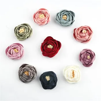 

Fake Mini Roses Flower Head Dia.1.38" 50P Camellia for DIY Wrist Flowers Corsage Hairpin Headdress Accessories Shoes Decorative