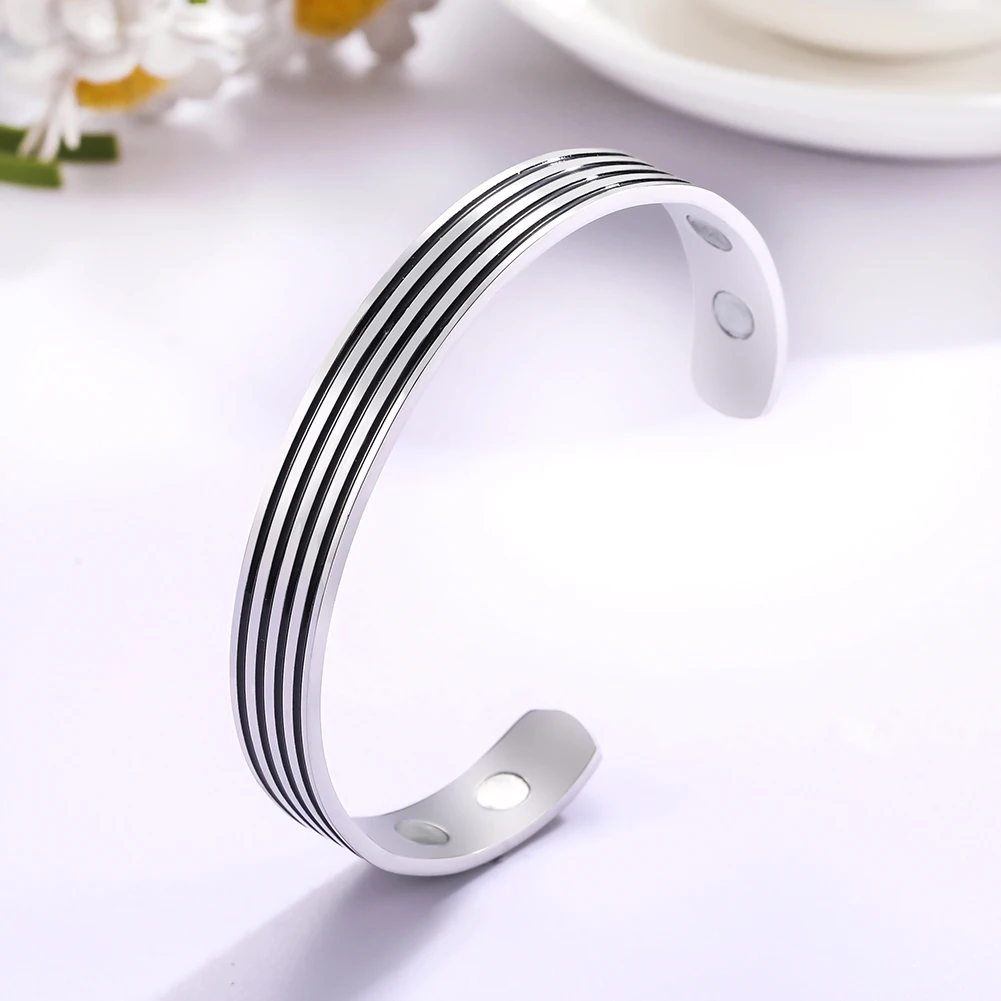 Myshape манжета браслет Linellae 316L нержавеющая сталь магнитные браслеты Здоровье розовое золото элегантный браслет ювелирные изделия для женщин и девушек