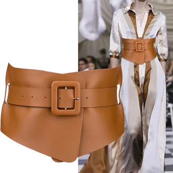 

Punk Gothic Faux Belts For Woman Belt Classy Elastic Ceinture Femme 4 Color Belt Ladies Cummerbunds Accessory