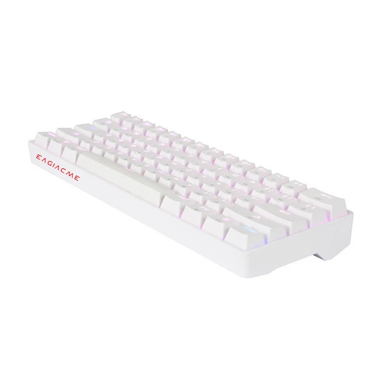 Eagiacme 61keys Mechanical Gaming Keyboard Wired/Bluebooth5.0 Dual-mode Design Multi Color RGB Illuminated LED Backlit